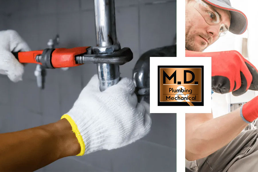 MD plumber performing plumbing work