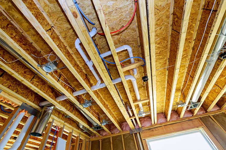 Home repiping project in progress