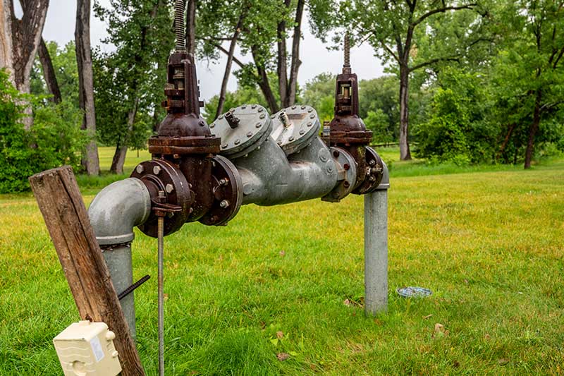 Backflow testing in progress