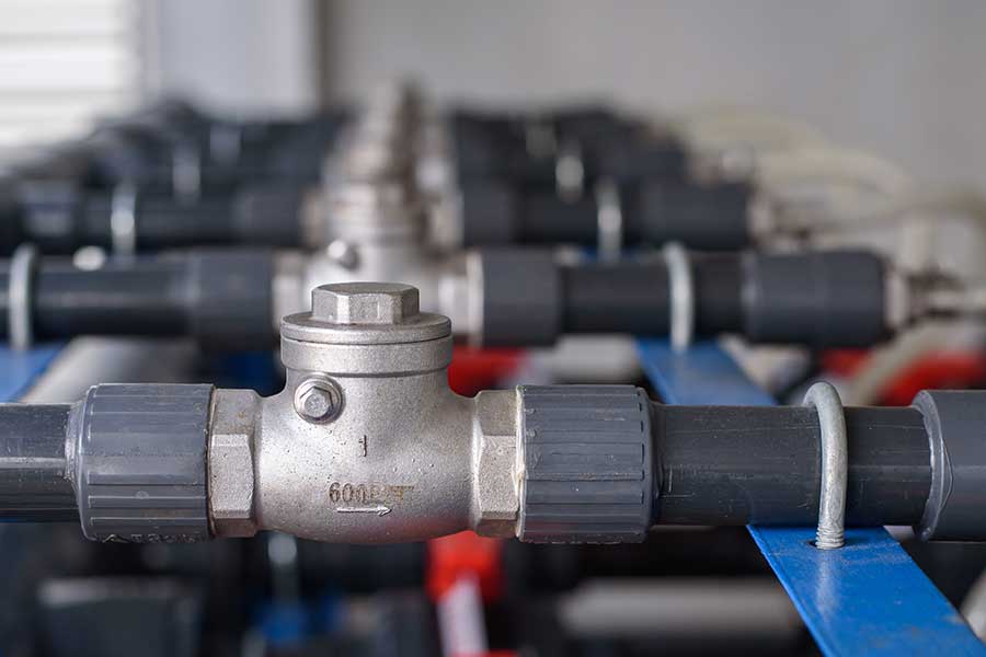 Backflow testing service in progress