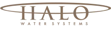Halo Water Systems logo with a sleek design emphasizing water treatment and filtration solutions.